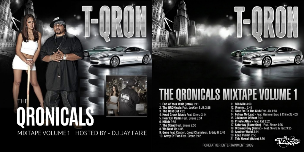 Album Front and Back - The QRONicals Mixtape Volume 1