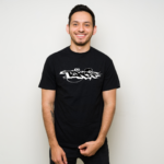 Black T-QRON Shirt - Old Logo - Display