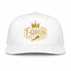White T-QRON Gold Logo Hat